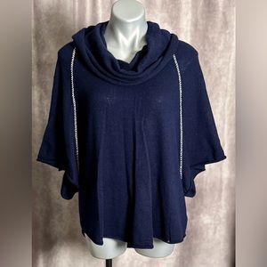 Joie 100% Cashmere Cowl Neck Sweater Size Large Navy